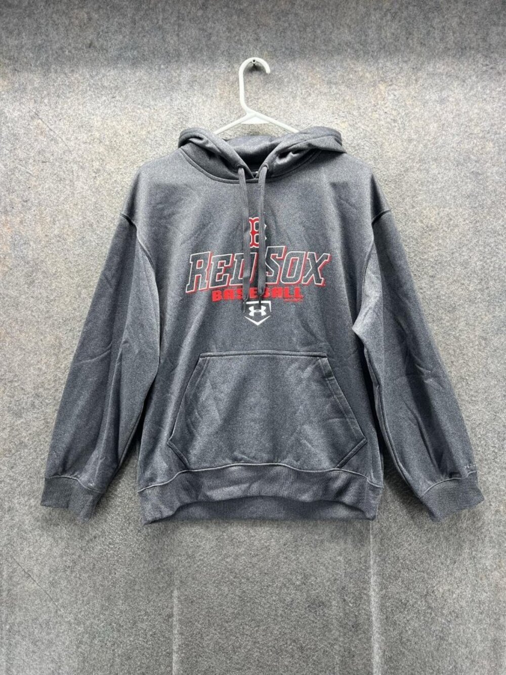 Boston Red Sox Hoodie Mens Small Gray MLB Baseball Under Armour Sweatshirt